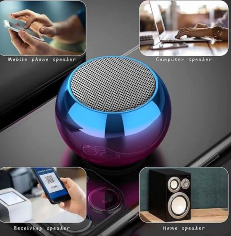 Mini Bluetooth Speaker with TWS Pairing, Compact Metal Body and Powerful Sound Color - Blue view 2