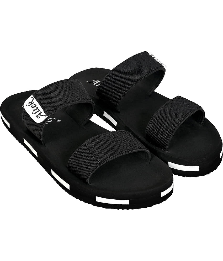 Altek Black Men's Massage Flip Flop view 2