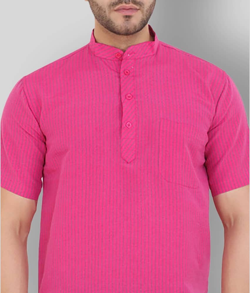 Latest Chikan - Yellow Cotton Men's Shirt Style Kurta ( Pack of 1 ) view 2