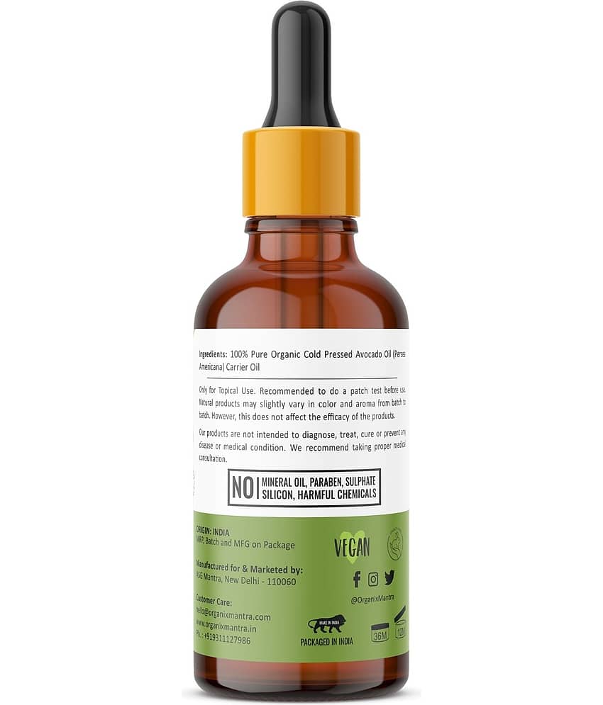 Organix Mantra Avocado Oil, 100% Pure, Natural & Cold Pressed Organic Oil, 30ML view 2