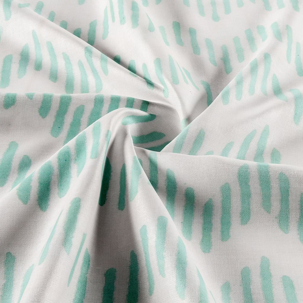 Cotton Blanket - Single Dohar ( 60 x 90 Inches) Green Pink Plant view 2