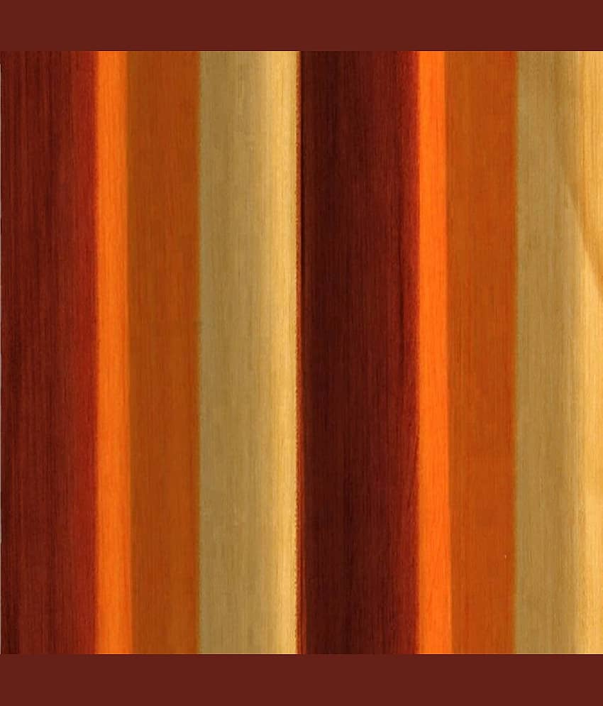 N2C Home Solid Semi-Transparent Eyelet Curtain 5 ft ( Pack of 1 ) - Orange view 2