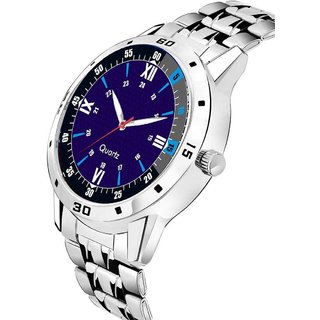 HRV Men's Round Dial Silver Strap Analog Watch view 2