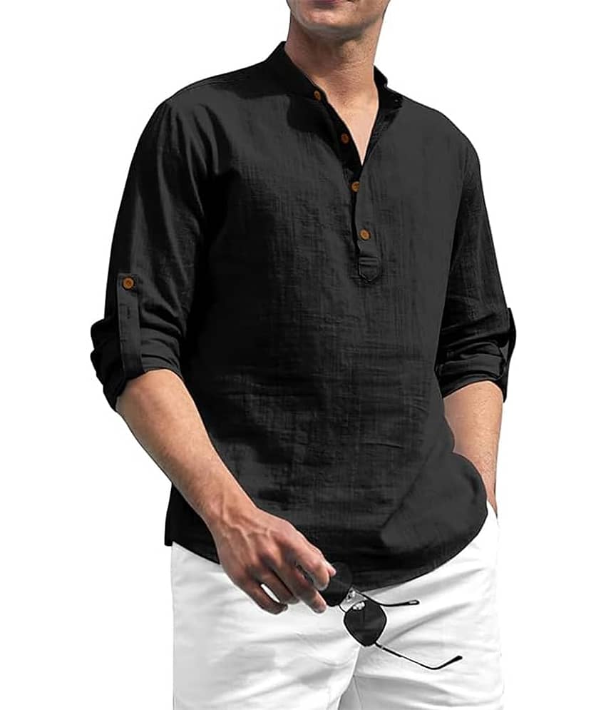 Yugnik Pink Cotton Men's Regular Kurta ( Pack of 2 ) view 2