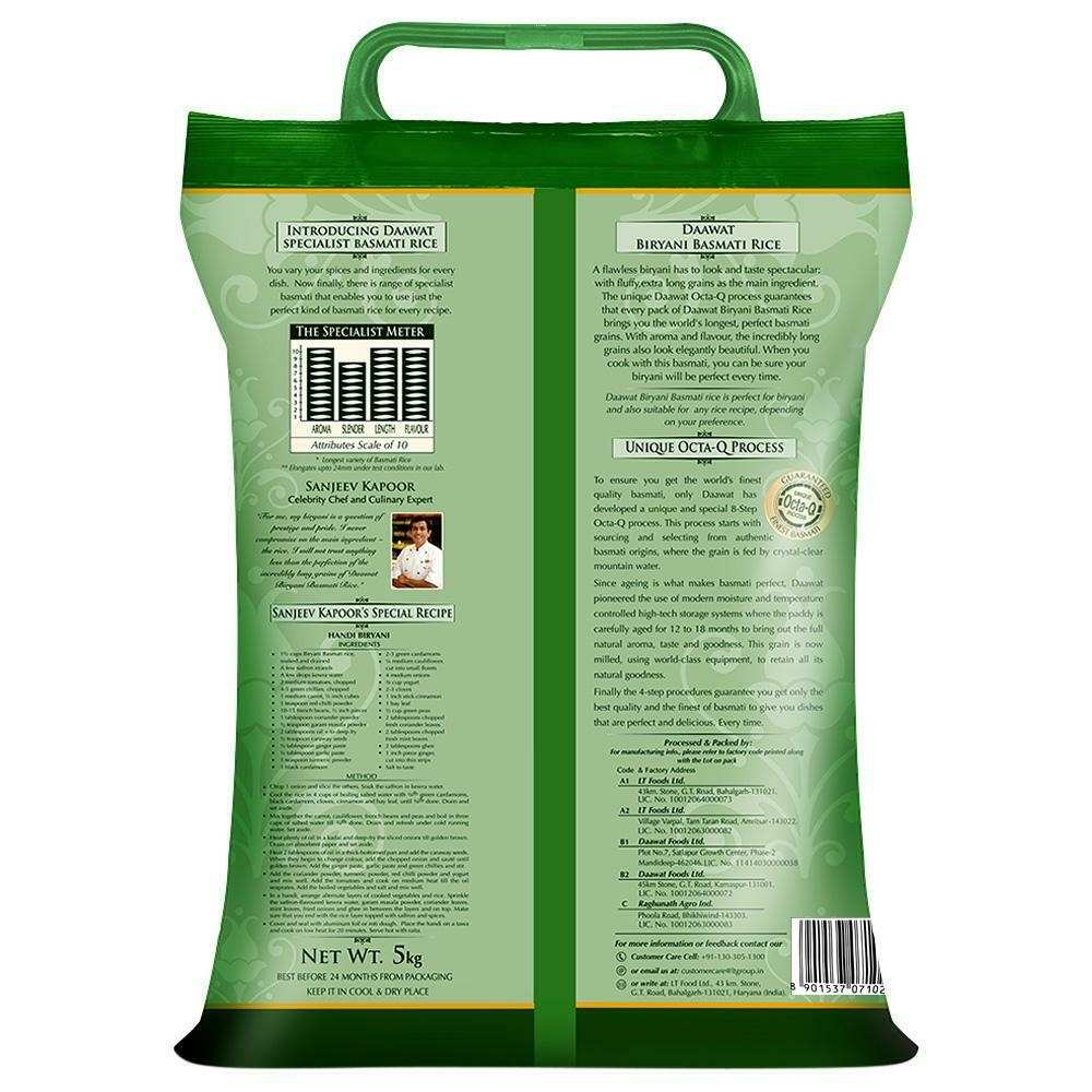 Daawat Biryani Basmati Rice 5 kg view 2