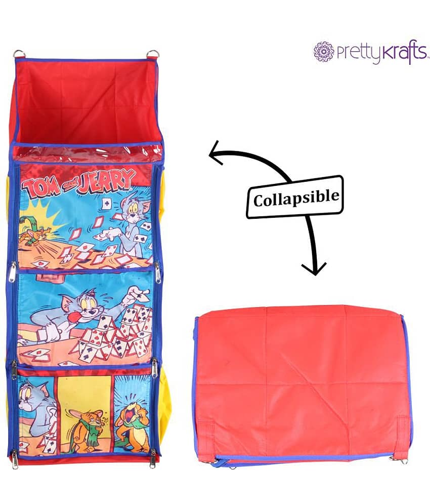PrettyKrafts Fun Hanging Rack with Folding Wall Hanging Shelves, view 2