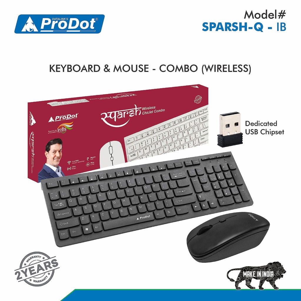 ProDot Keyboard & Mouse Combo Compatible with Window, Mac, Pc, Laptop view 2