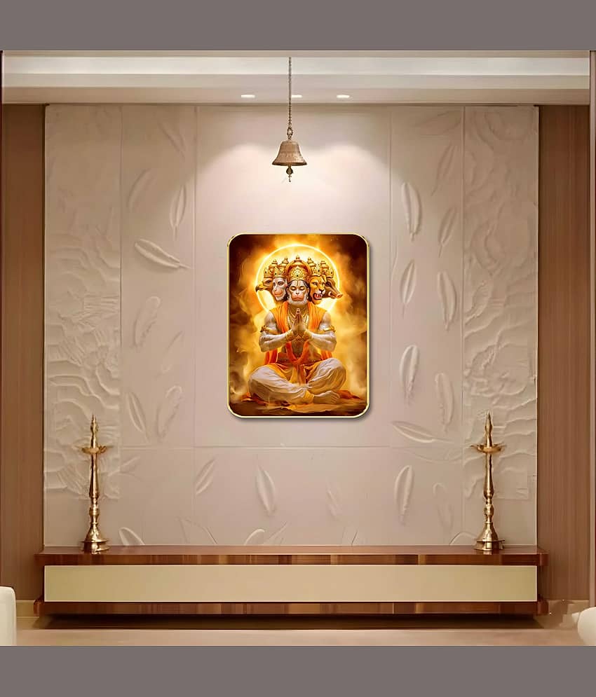 Livin'luxe Panchmukhi Hanuman MDF Wall Art with Table Top Stand & Wall Hanging Hole view 2