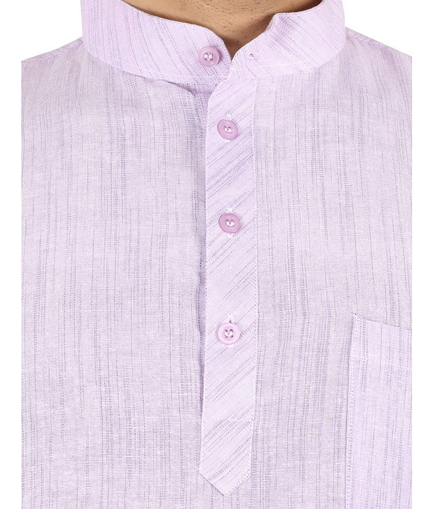 Latest Chikan Pink Cotton Kurta Single view 2