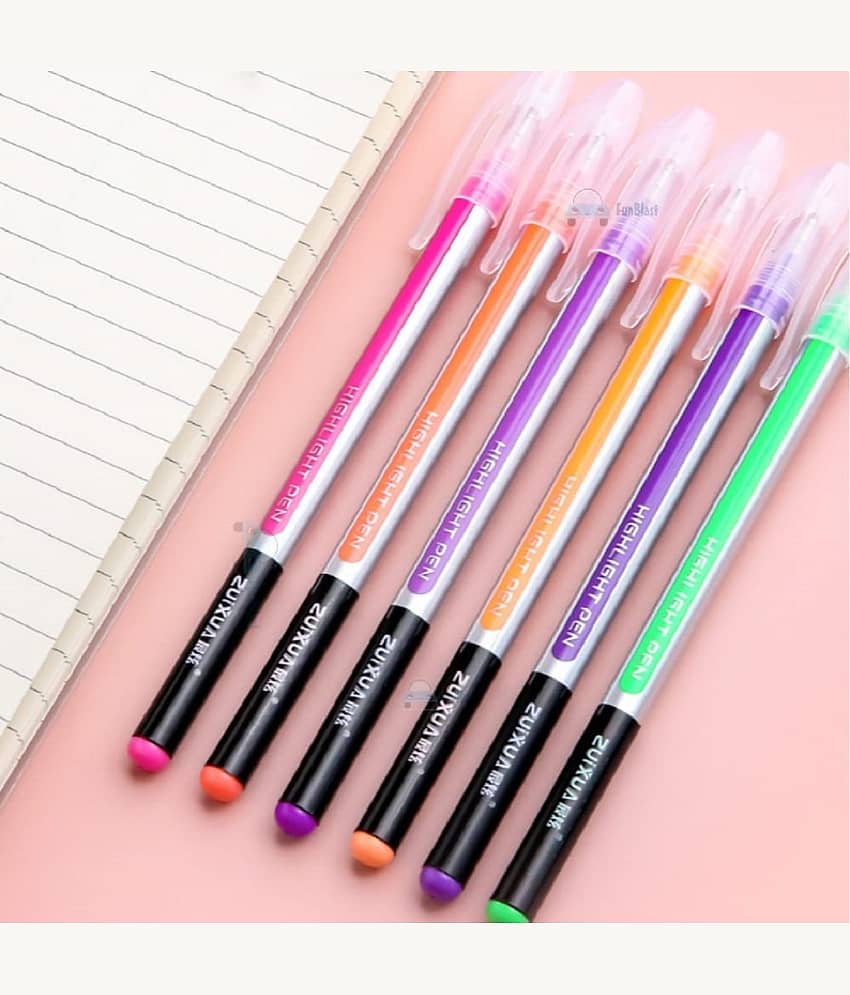 Highlight Pen 48 Pcs-Neon Color Pen Set,Glitter,Metallic,Neon Pen Set,Artist Drawing&Sketching Marker Pens,48 Shades Highlight Gel Pen For Kids,bold view 2