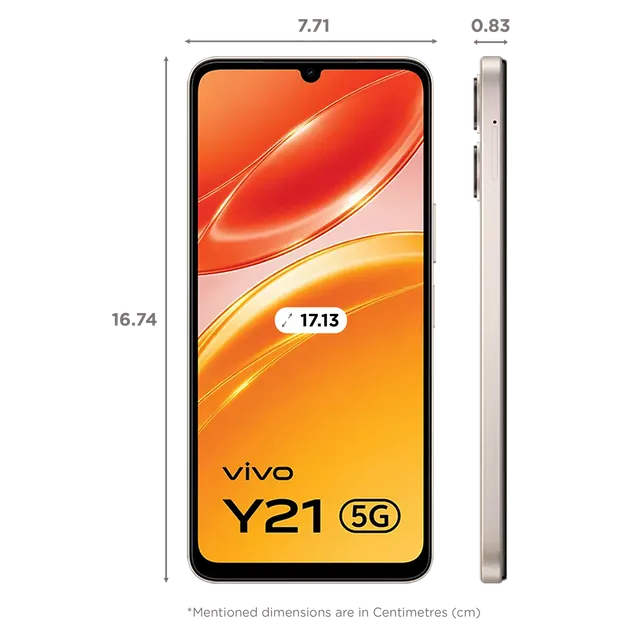 VIVO Y21 5G (Straw Gold, 6GB RAM, 128GB Storage) view 2