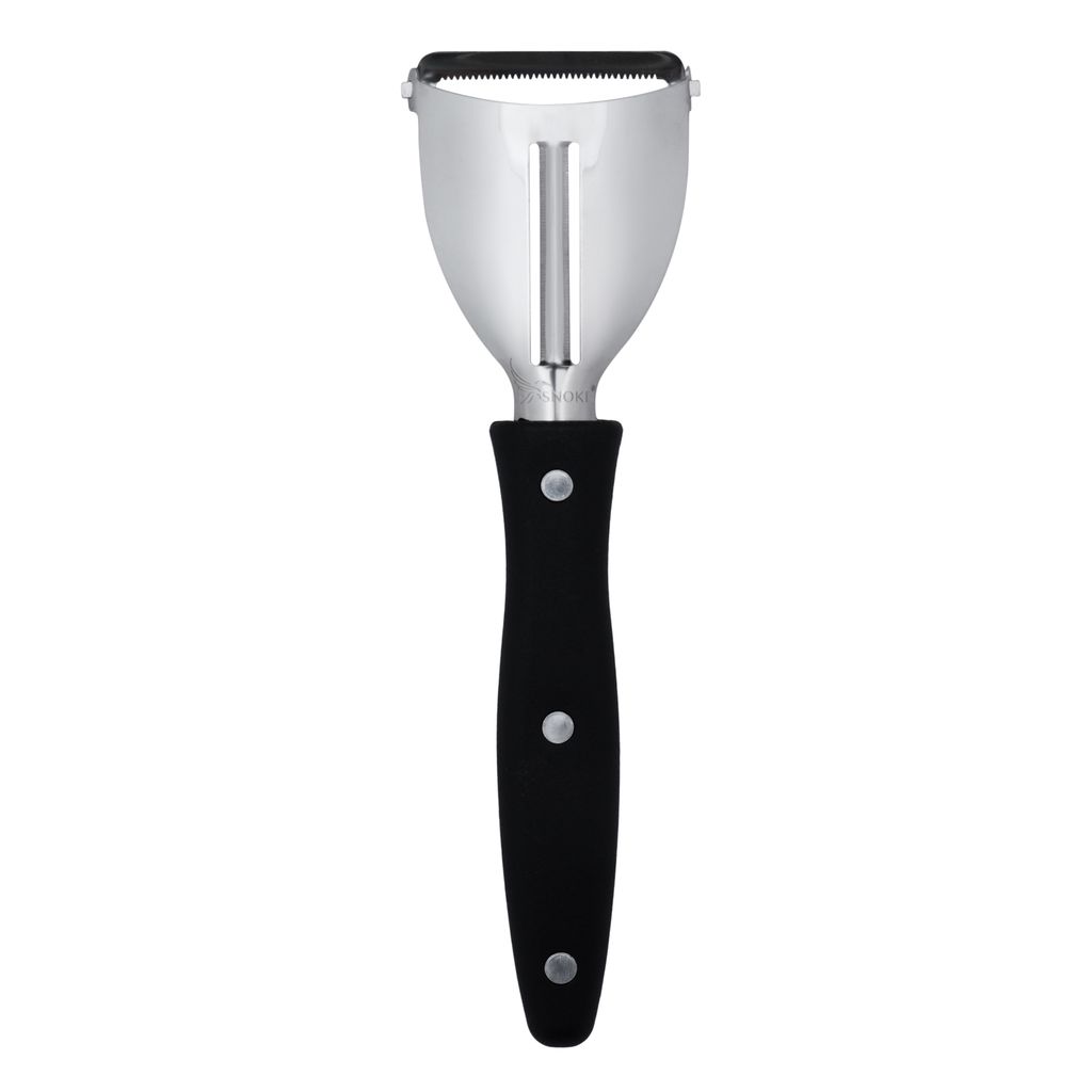 SNOKE® 2 in 1 Y Peeler , Peeler cutter , peeler for vegetables pack of 2 Silver color Blade with black color Strong Plastic Handle For Better Grip. view 2