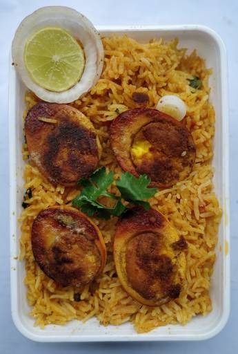 Fried Egg Biryani