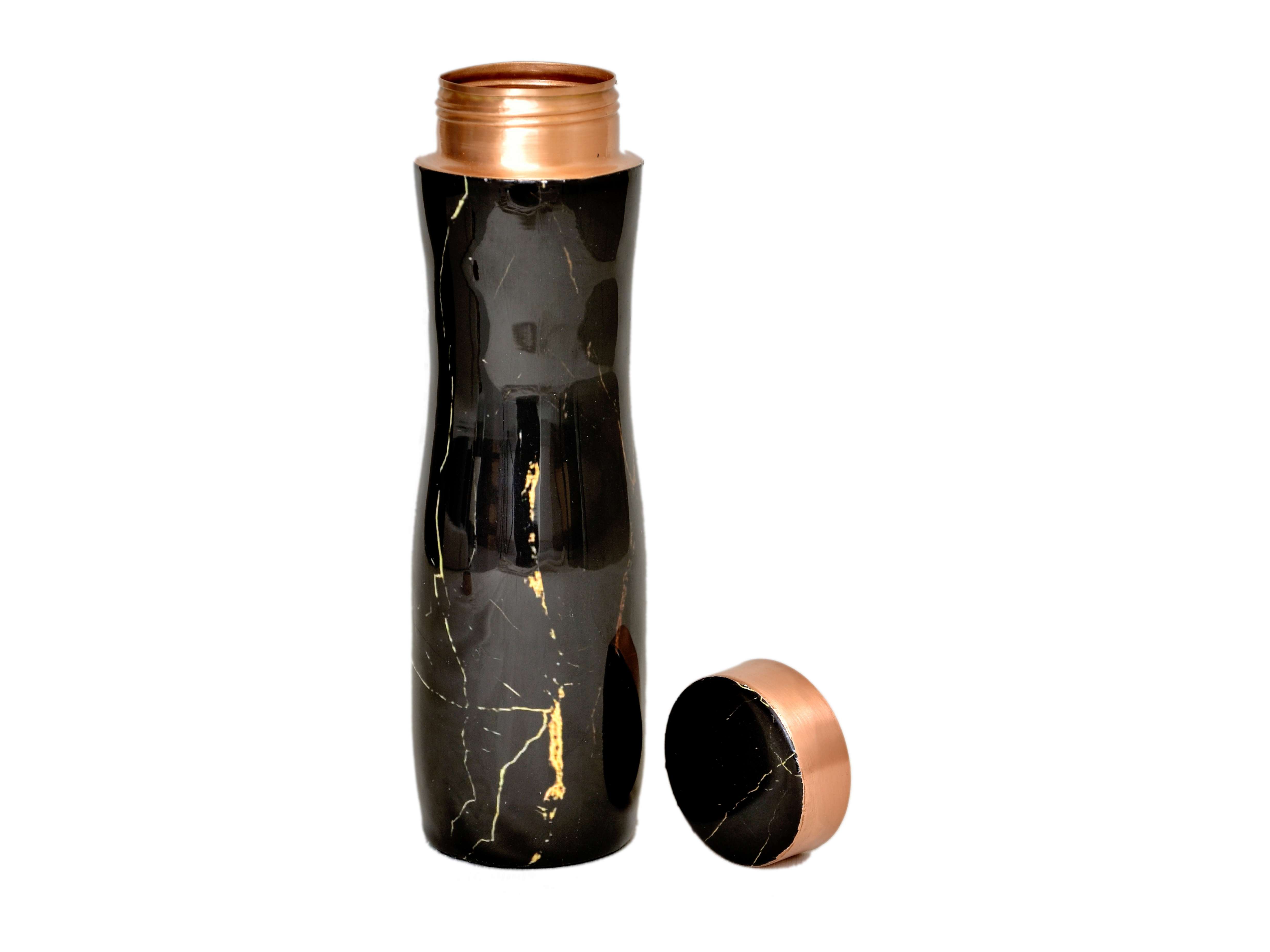 Imago Heavy Curve Copper Bottle 1 ltr view 2
