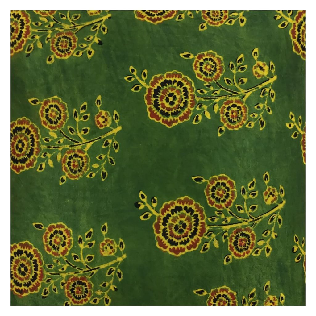 Green Mashru Cushion Cover by Garvi Gurjari view 2