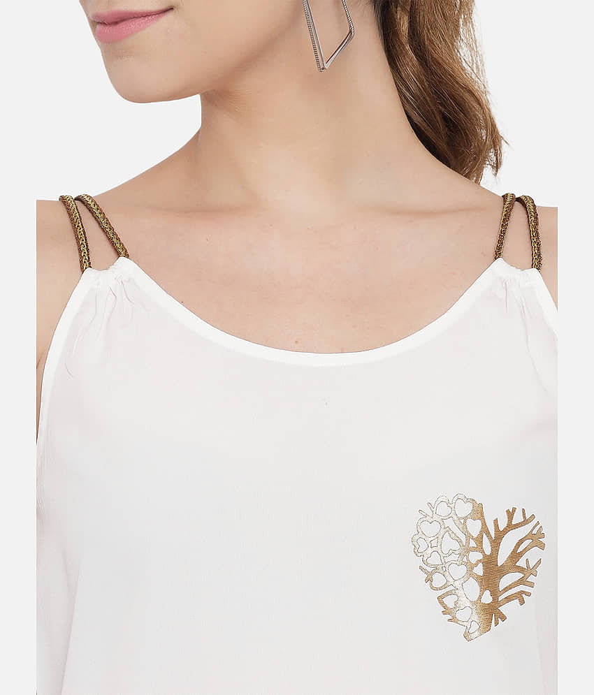 ALL WAYS YOU Women's Polyester Camisole Top ( White ) view 2