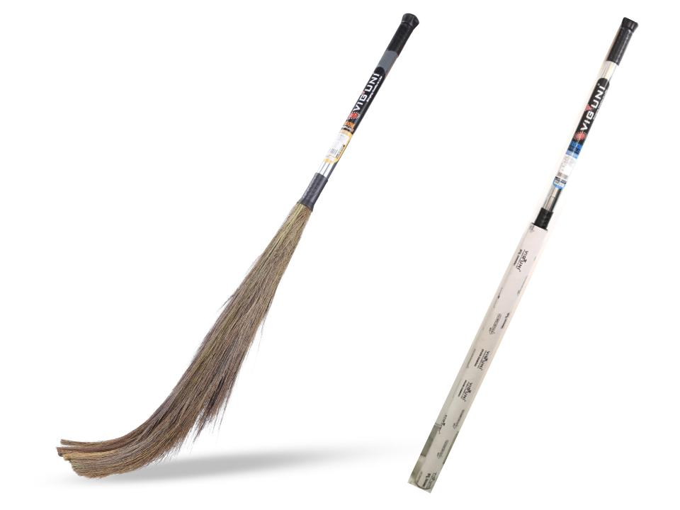 STEELOZ Premium Grass Broom - Eco-Friendly, Heavy Duty, Perfect for Sweeping Indoor & Outdoor Spaces view 2