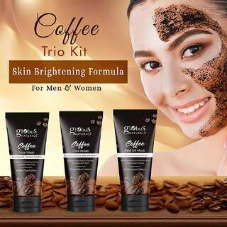 Globus Naturals Coffee Rakhi Trio Kit For Brother Sister -Set of 3 Face Wash, Face Scrub, Peel off Mask view 2