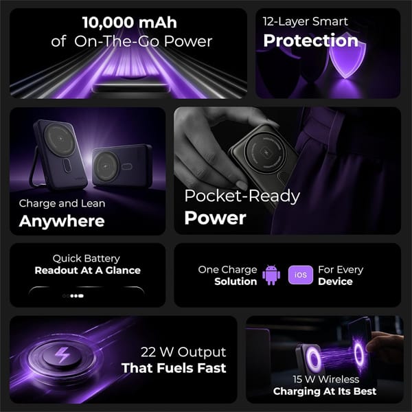 VIDA MagDock 10 10,000mAh Power Bank view 2