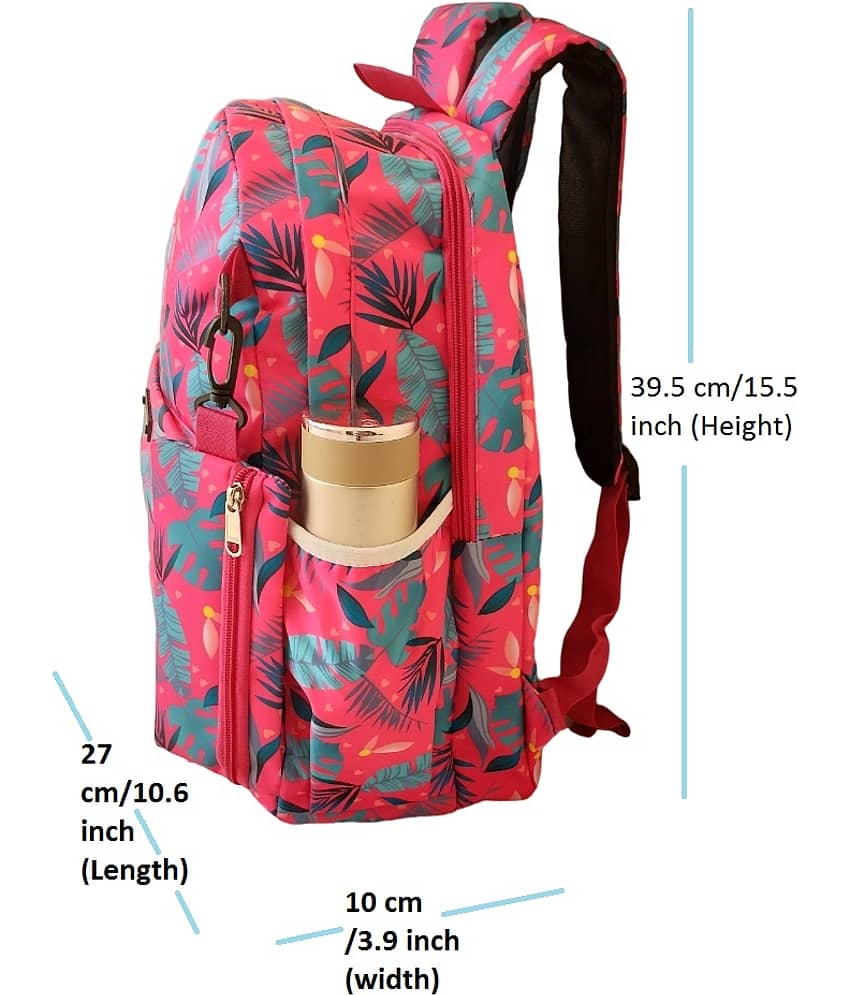 MISHK Pink Nylon Backpack For Kids view 2