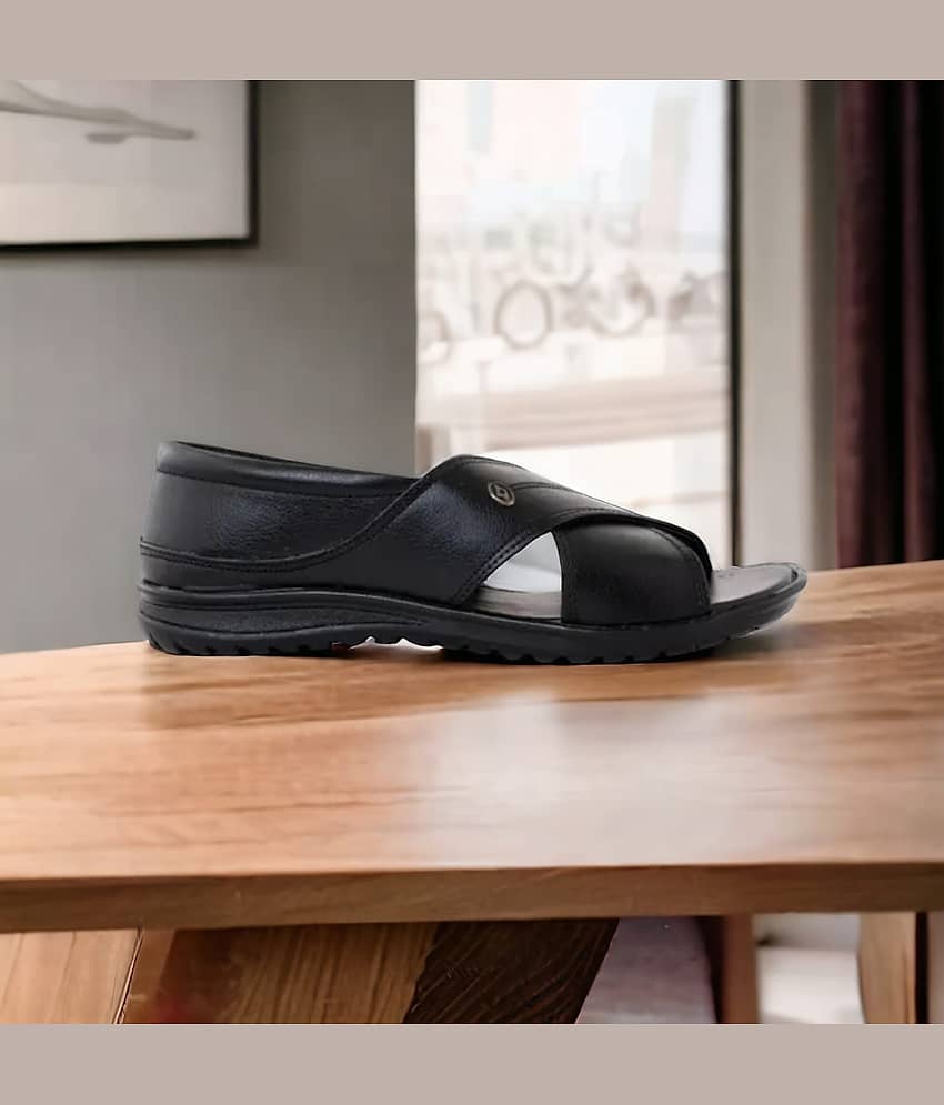 INFINITRENZ - Black Men's Sandals view 2