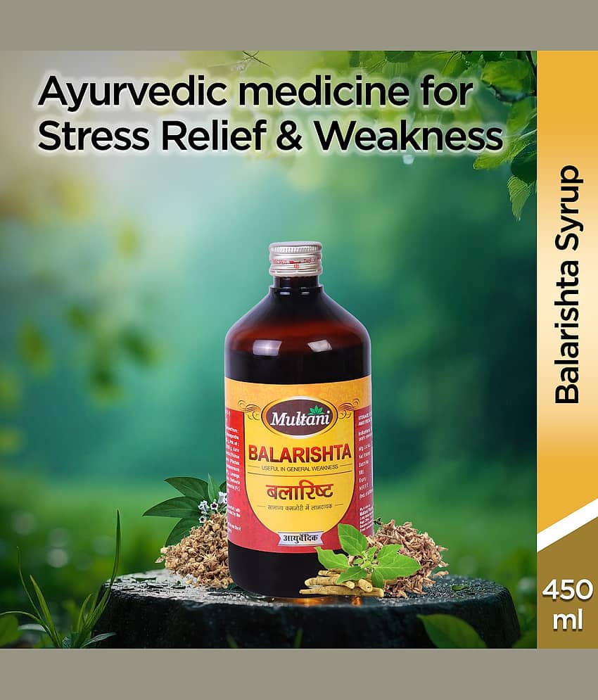 Multani Ayurvedic Balarishta Syrup Usefull In Stress Relief, Weakness - 450ml (Pack of 1) view 2
