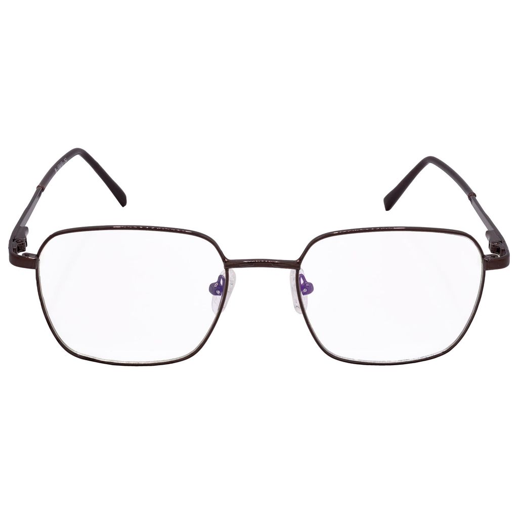Hrinkar Trending Eyeglasses: Brown Rectangle Optical Spectacle Frame For Men & Women |HFRM-BWN-19010 view 2
