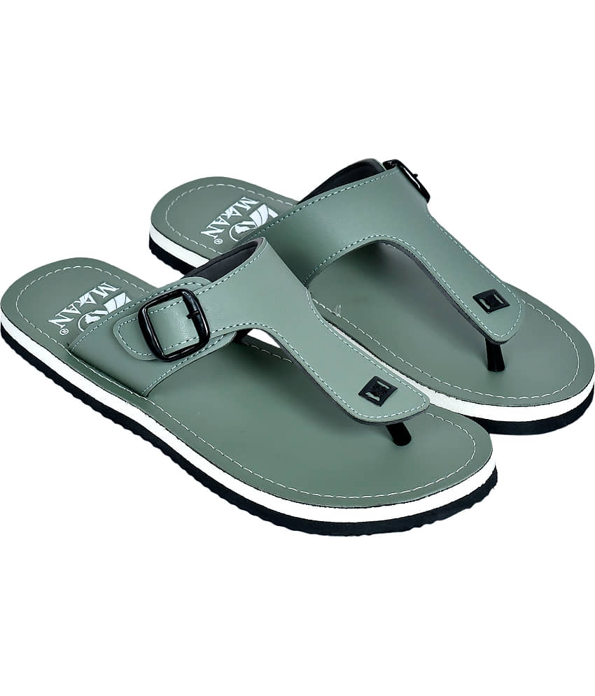 MAAN Sea Green Men's Thong Flip Flop view 2