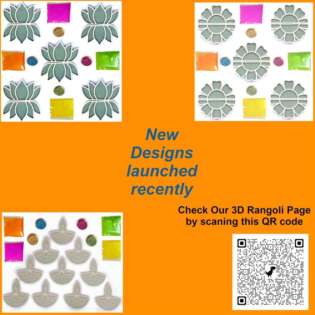The Brown Box 3D Rangoli Making kit,Shree Yantra Rangoli,Rangoli Stencils,Rangoli Stickers,Pongal Rangoli,Rangoli Powder,Rangoli mat,Floating Rangoli,Pooja Decoration Items, Shree Yantra view 2