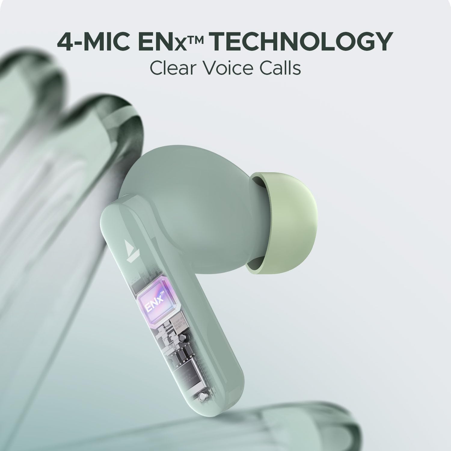 boAt Airdopes Ultra Plus, 50 H Battery, 4Mics ENx, ASAP Charge, Low Latency, Stream Ad Free Music via App Support, Bluetooth Earbuds, TWS Ear Buds Wireless Earphones with mic (Olive Slate) view 2