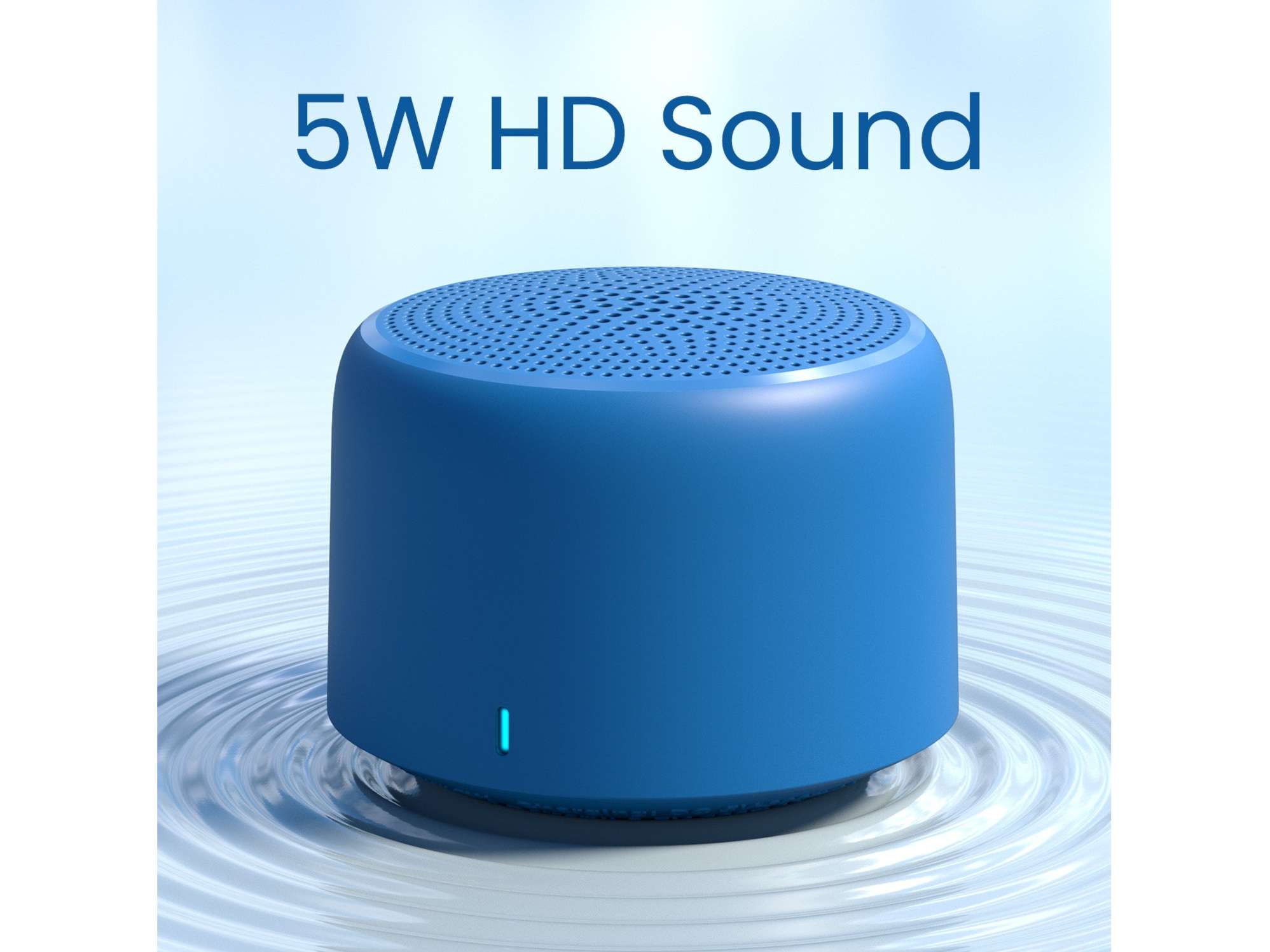 Portronics Pico HD Sound, Bluetooth 5.3V, in Built Mic, Type C Fast Charging - Blue view 2