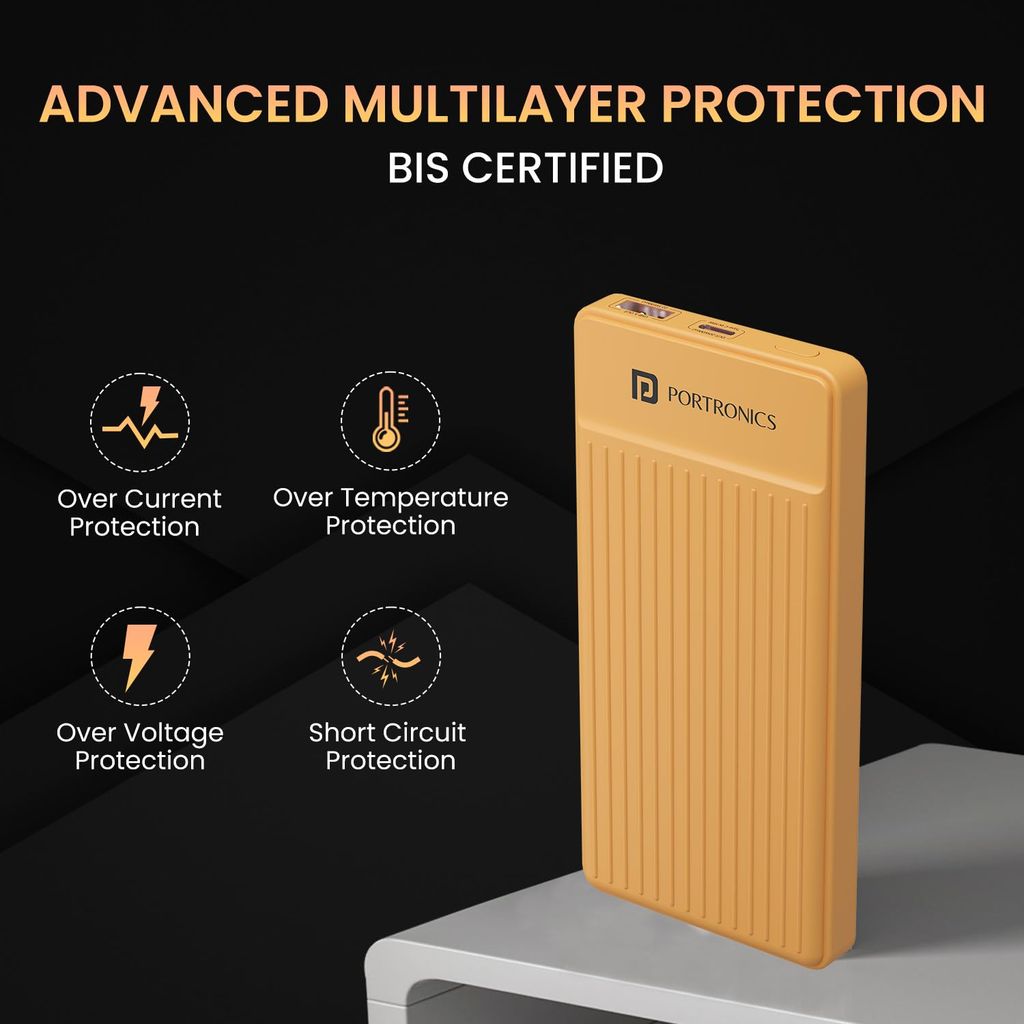 Portronics Luxcell B 10K 10000 mAh power bank view 2