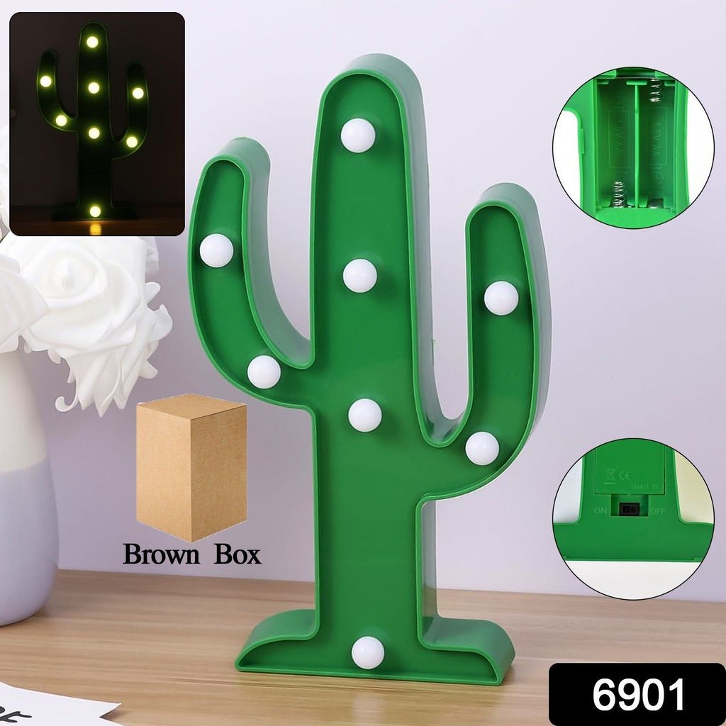 LED Cactus Light, LED Desk Lamp, LED Table Lamp (1 Pc / Battery not Included) view 2
