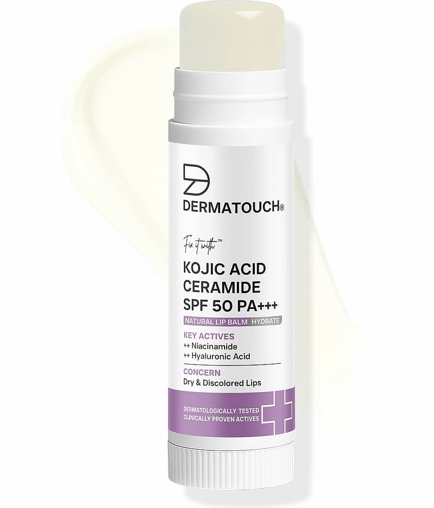 DERMATOUCH Kojic Acid Ceramide SPF 50 PA+++ Natural Lip Balm - 5g Moisturizing, Sun Protection, Nourishing Reduces Pigmentation & Heals Dry Lips view 2