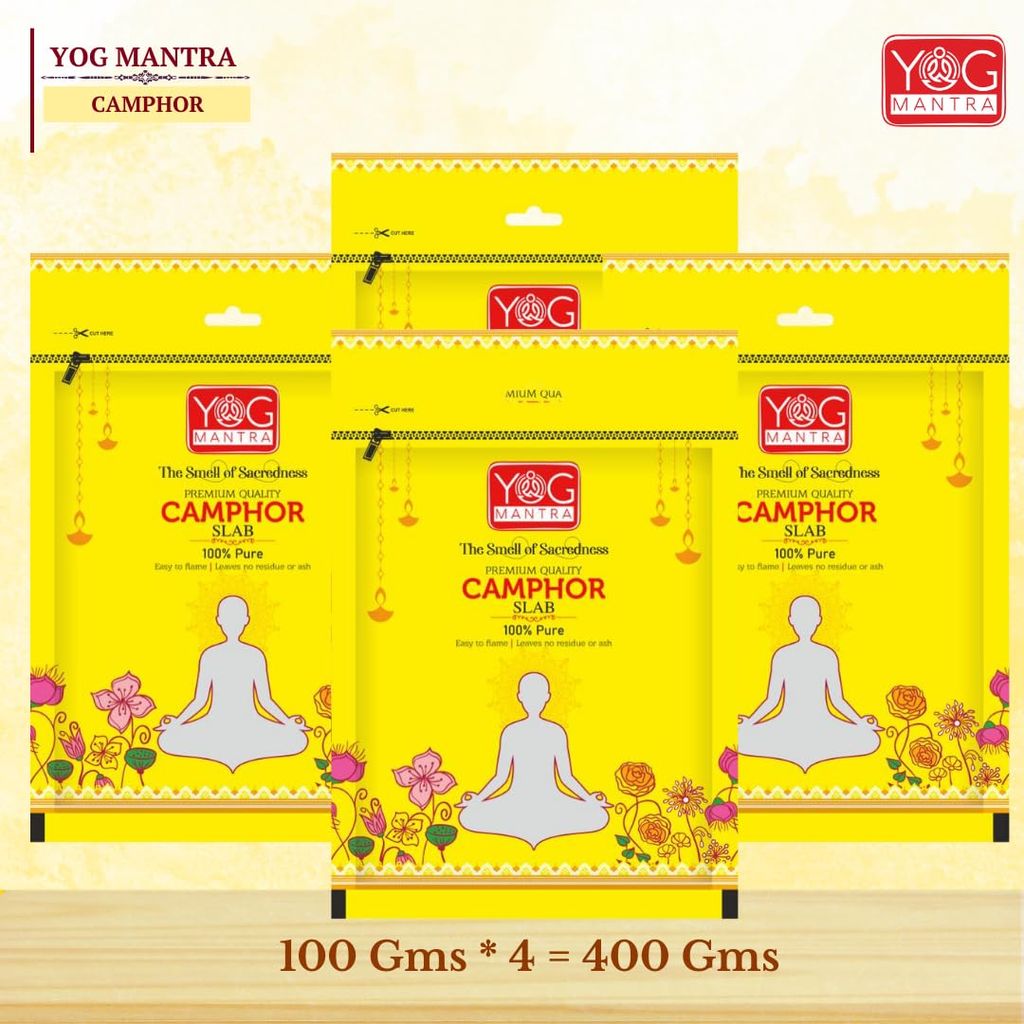 Archita Yog mantra 100% Pure & Organic Camphor Slab | 400 Gms | Non- residue Kapoor | Pooja Essentials | Aromatheraphy (Pack of 4) view 2