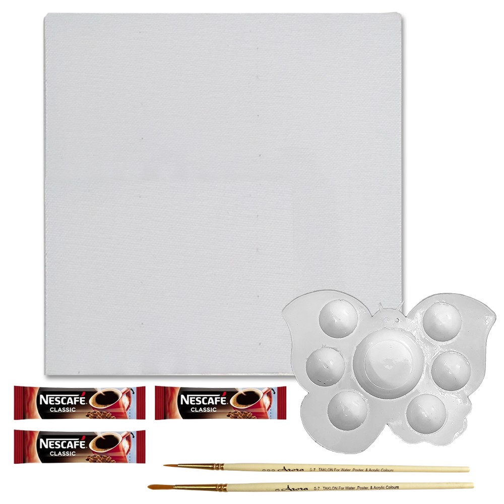 Coffee Painting on Canvas DIY Kit by Penkraft view 2