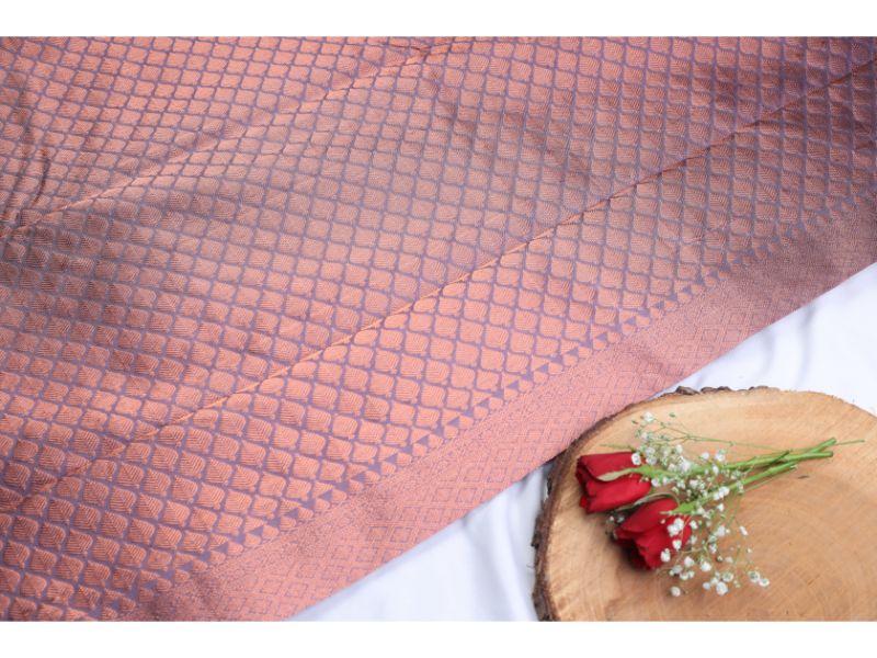 Purple Handloom Kanchipuram Silk Pattu Saree view 2