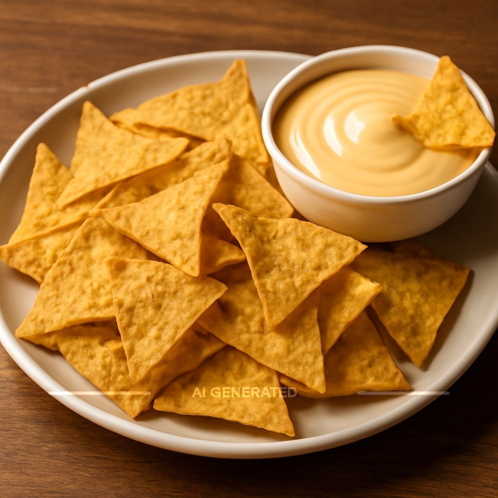 Nachos with Cheese Dip