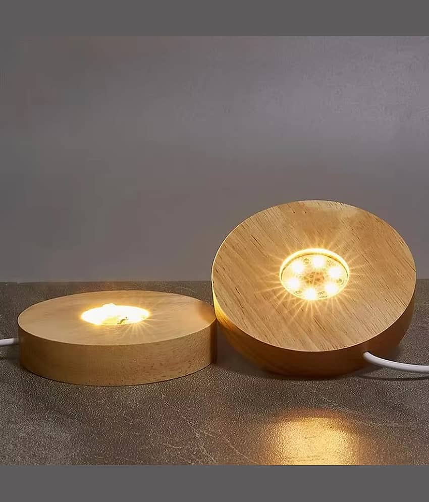 SHARUJA Gold Night Lamp ( Pack of 1 ) view 2
