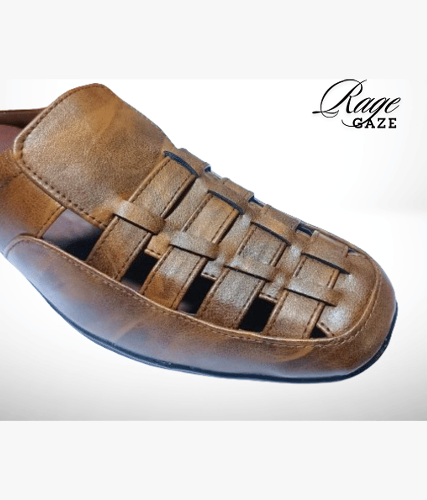 RAGE GAZE - Brown Men's Sandals view 2