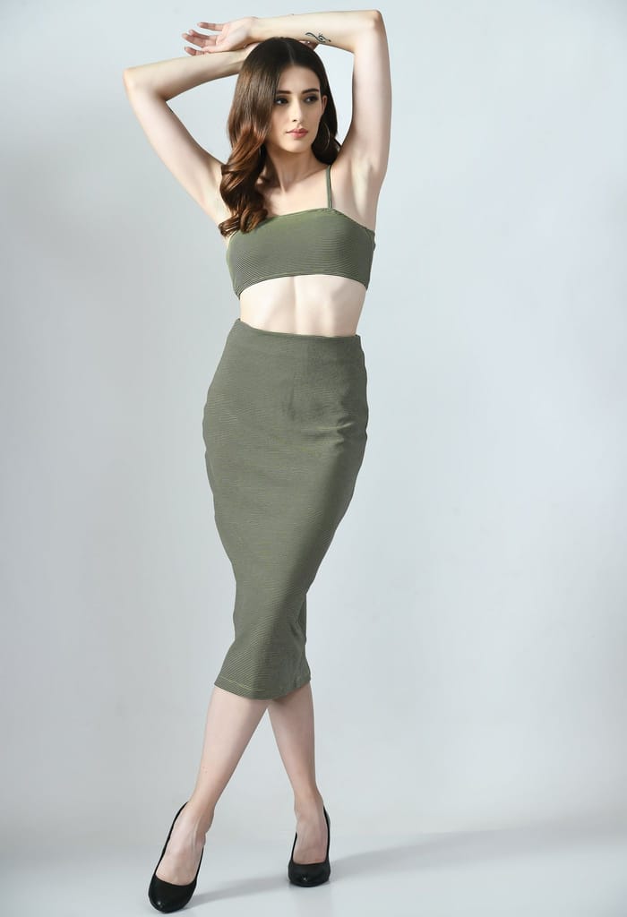 Knitted Tube Top & Pencil Skirt Co-ords view 2