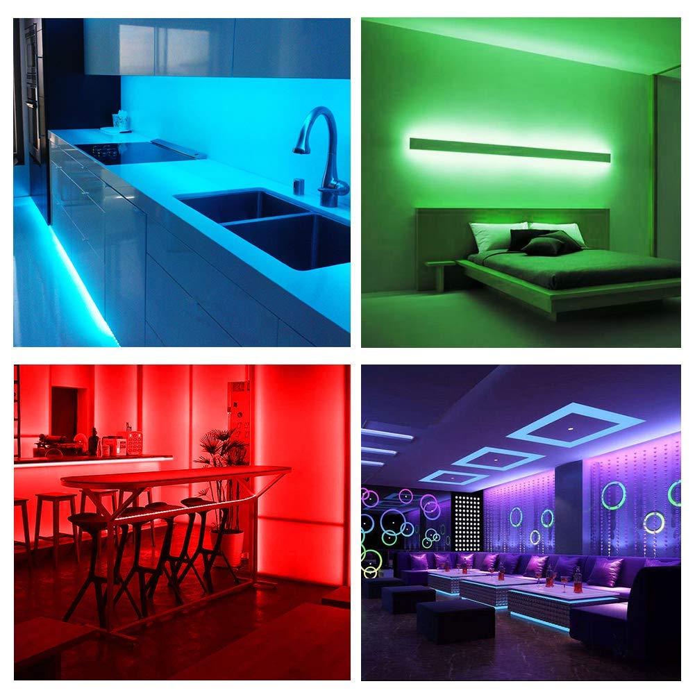 DAYBETTER� 5 Meter Non Waterproof Remote Control Multicolor Light with 16 Color and 5050 SMD Bright 24 Keys IR Remote Controller and Supply for Home Decoration (Multicolor)(60led/Meter) | VD-Q-33 view 2
