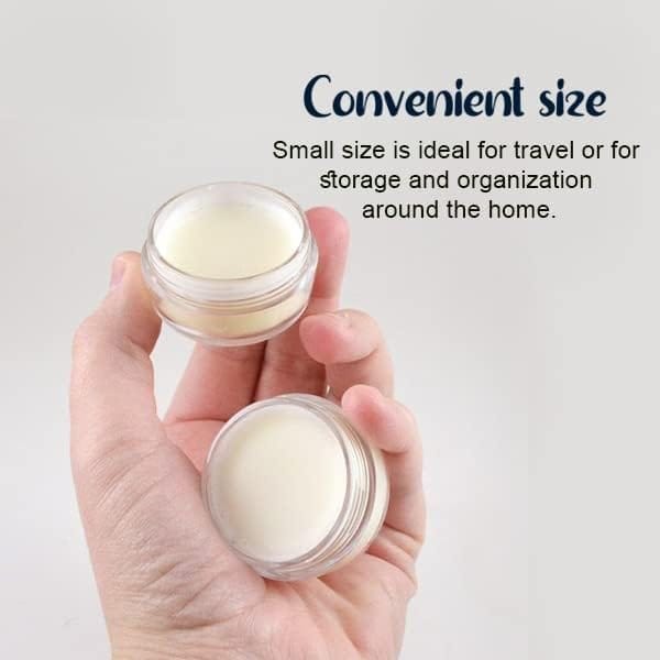 Empty Acrylic San Jar Transparent Cosmetic Container with Leakproof inner lids for Lip Balms, Lip Scrubs, Body Butters, Eyeshadow, Makeup & DIY cosmetics beauty products - PRNT view 2
