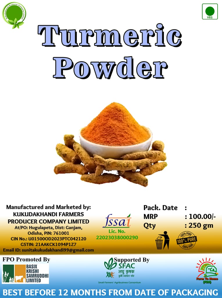 Organic Turmeric Powder 250gm view 2
