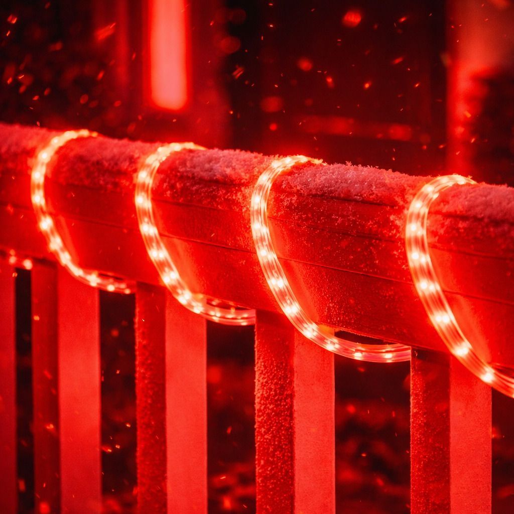 SPARKWORLD Red LED Rope Light Strip Waterproof Flexible Decorative Lighting for Indoor & Outdoor Use | Size: 25 M