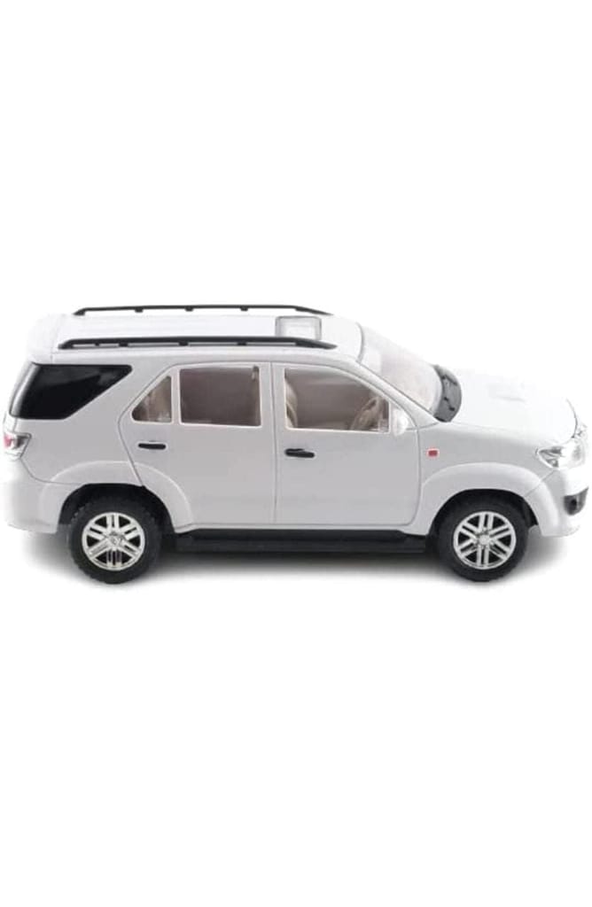 Mehtab Toys Plastic Fortuner White Car for Kids Wonderfull Design and Bold Look Pull Back Car with Soft Edges Miniature Scaled Models Toy Car view 2