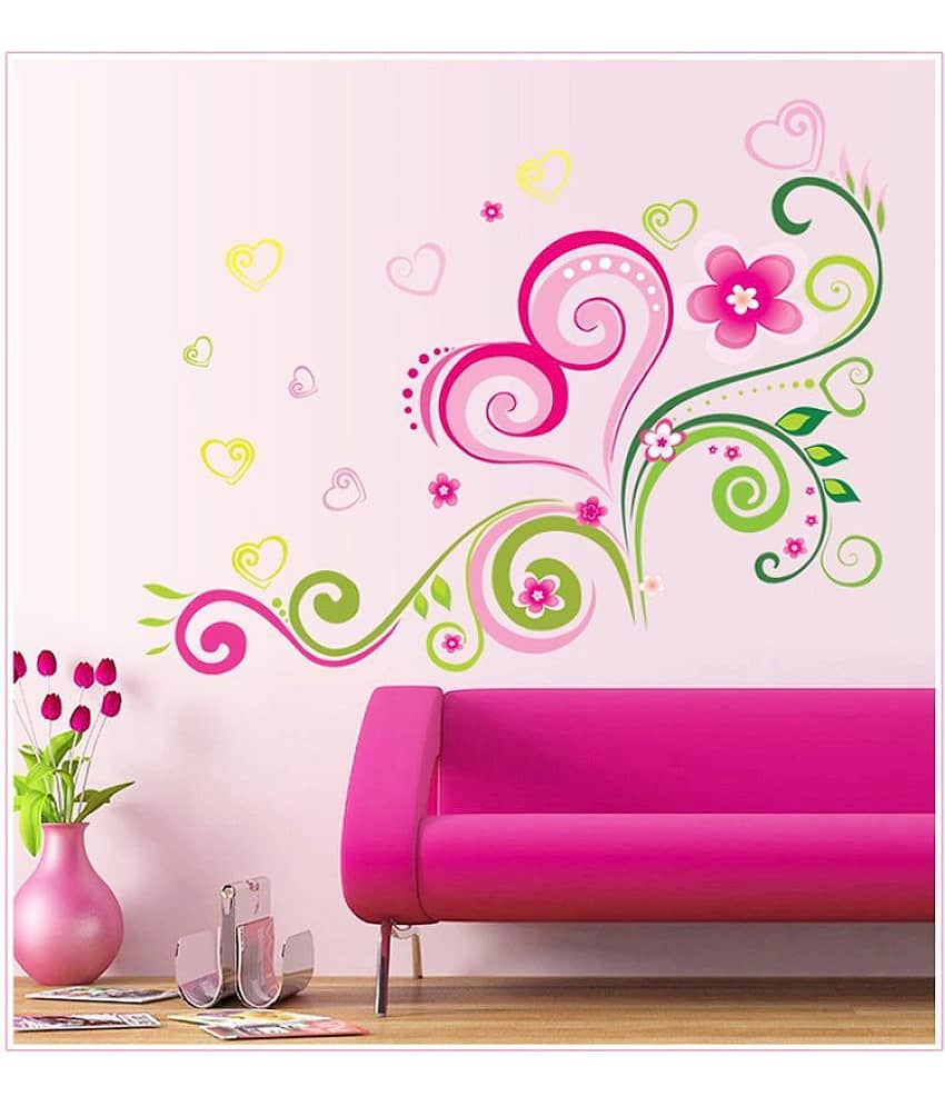 Jaamso Royals Nature PVC Multicolour Wall Sticker - Pack of 1