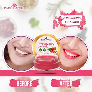 PARK DANIEL Premium Strawberry Lip Scrub for dark lips to lighten for Men & Women- Enriched with Cane Sugar Powder, Tocopherol (Vitamin E), Cocoa Butter, Shea Butter(08 gms) Strawberry (Pack of: 1, 8 g) view 2