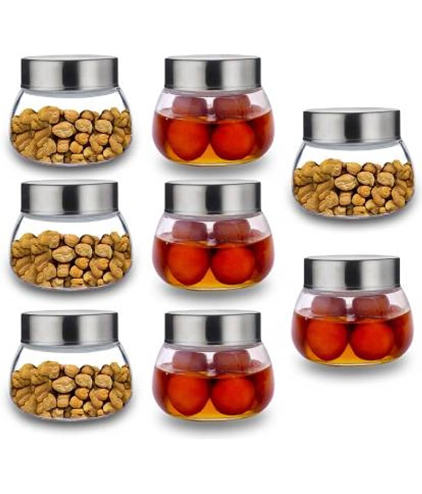 CROCO JAR Glass Transparent Spice Container ( Set of 6 ) view 2