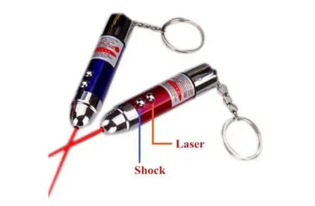 1 Pc Shocking Laser Light with Key Chain | Laser Pointer with Shocking view 2